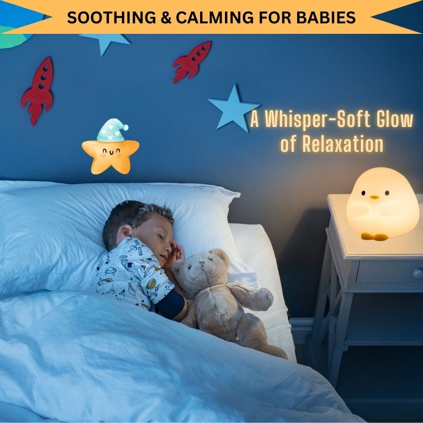 GlowDuck – Soft Silicone Touch Enabled Multiple Safe Brightness Levels Night Light Lamp