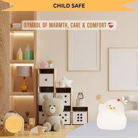 ChickGlow – Silicone Soft Touch Night Lamp with Three Safe Adjustable Brightness Levels