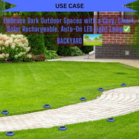 SmartGlow Disc - Solar Rechargeable LED Light for Pathways and Outdoor Landscapes