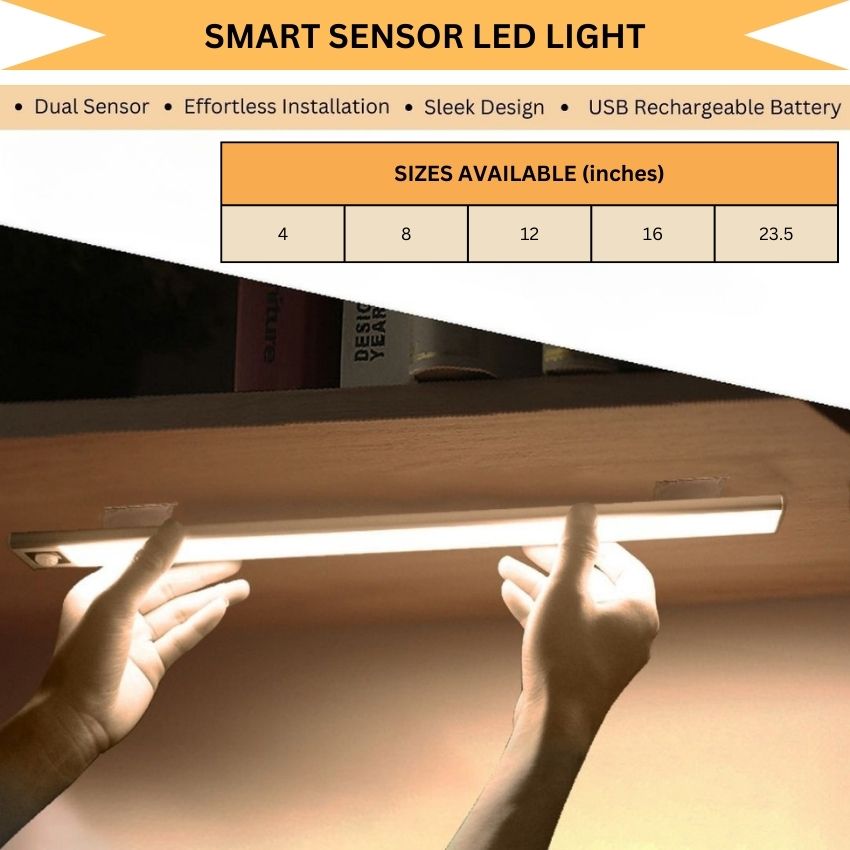 GlowMotion Pro - Smart Sensor Light With Multiple Adjustable Brightness Levels, Portable and Tool-Free Installation