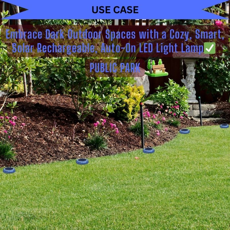 SmartGlow Disc - Solar Rechargeable LED Light for Pathways and Outdoor Landscapes