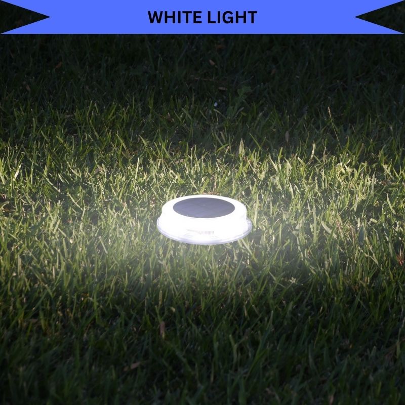 SmartGlow Disc - Solar Rechargeable LED Light for Pathways and Outdoor Landscapes