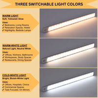 GlowMotion Pro - Smart Sensor Light With Multiple Adjustable Brightness Levels, Portable and Tool-Free Installation