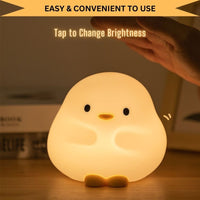 GlowDuck – Soft Silicone Touch Enabled Multiple Safe Brightness Levels Night Light Lamp