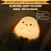 GlowDuck – Soft Silicone Touch Enabled Multiple Safe Brightness Levels Night Light Lamp