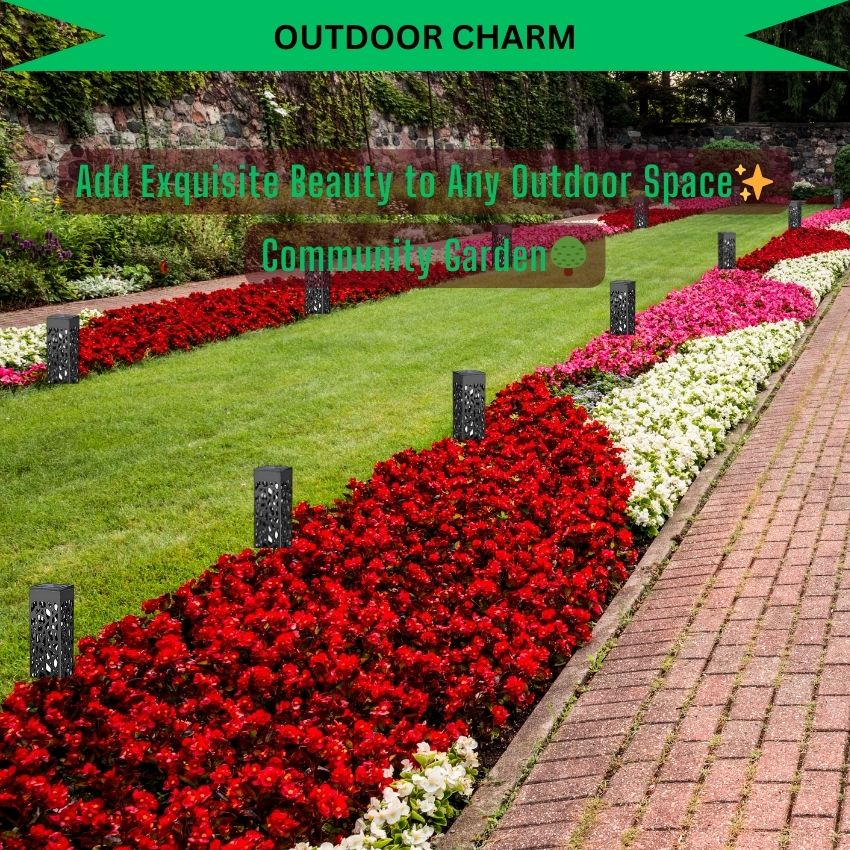 Stencil Light- Hollow Carved Solar LED Light, Garden Light, Pathway Light, Solar Outdoor Wireless Waterproof LED Night Light