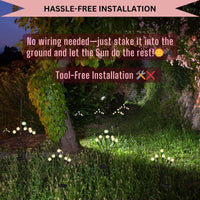 Simulation Firefly Glow - Solar Rechargeable Outdoor Garden, Lawn, Pathway Decoration Lamp LED Lights