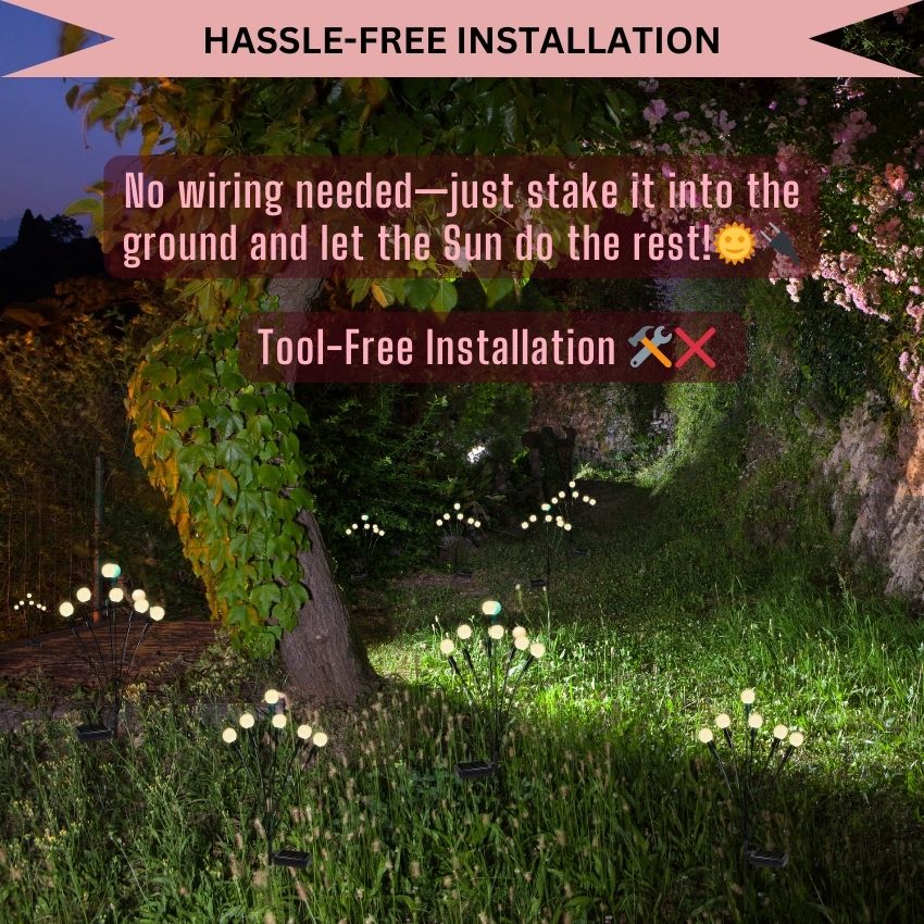 Simulation Firefly Glow - Solar Rechargeable Outdoor Garden, Lawn, Pathway Decoration Lamp LED Lights