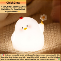 ChickGlow – Silicone Soft Touch Night Lamp with Three Safe Adjustable Brightness Levels