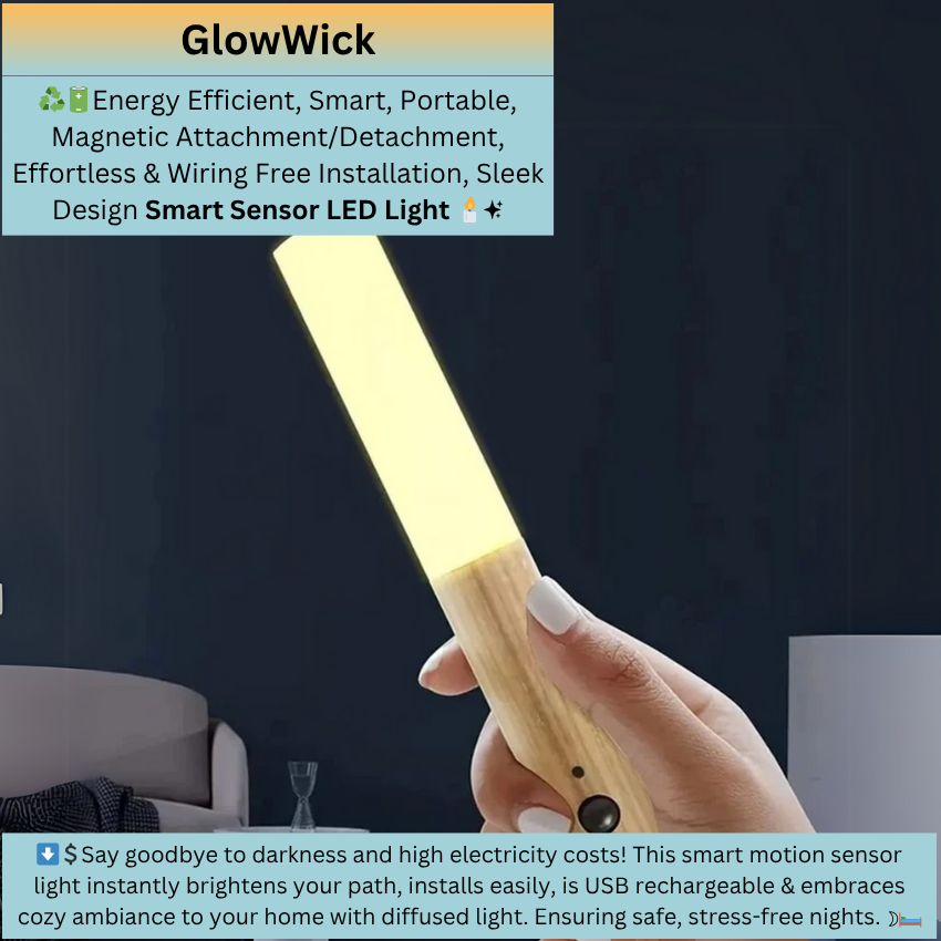 GlowWick β Smart Motion Sensor LED Light, Wireless, Portable, Rechargeable (2 Pcs / 4 Pcs)