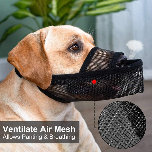 Breathable Mesh Dog Muzzle β Anti-Bite, Bark & Chew Control