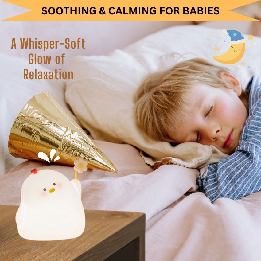 ChickGlow – Silicone Soft Touch Night Lamp with Three Safe Adjustable Brightness Levels