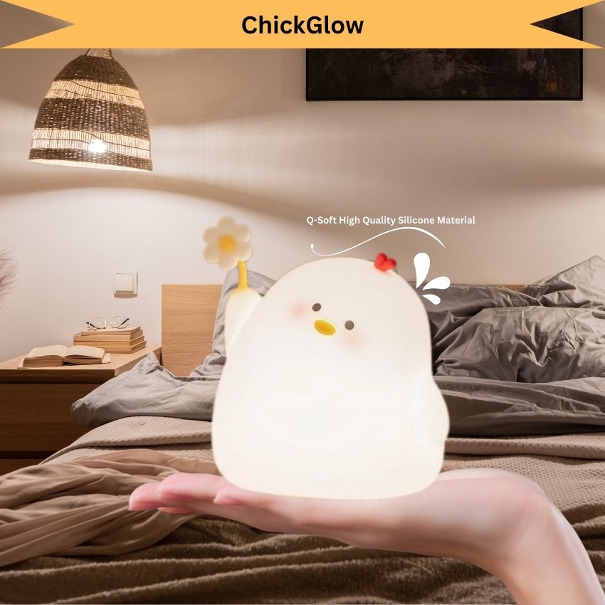 ChickGlow – Silicone Soft Touch Night Lamp with Three Safe Adjustable Brightness Levels