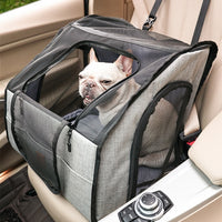 Portable Foldable Car Pet Cage with Waterproof Thickened Dog Mat