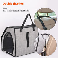 Portable Foldable Car Pet Cage with Waterproof Thickened Dog Mat