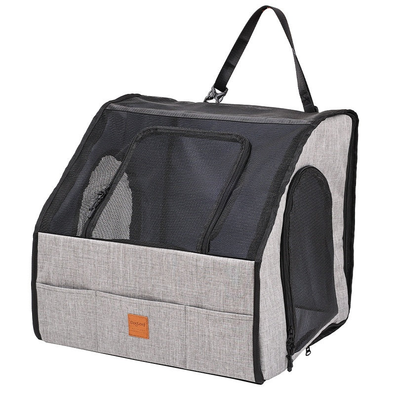 Portable Foldable Car Pet Cage with Waterproof Thickened Dog Mat