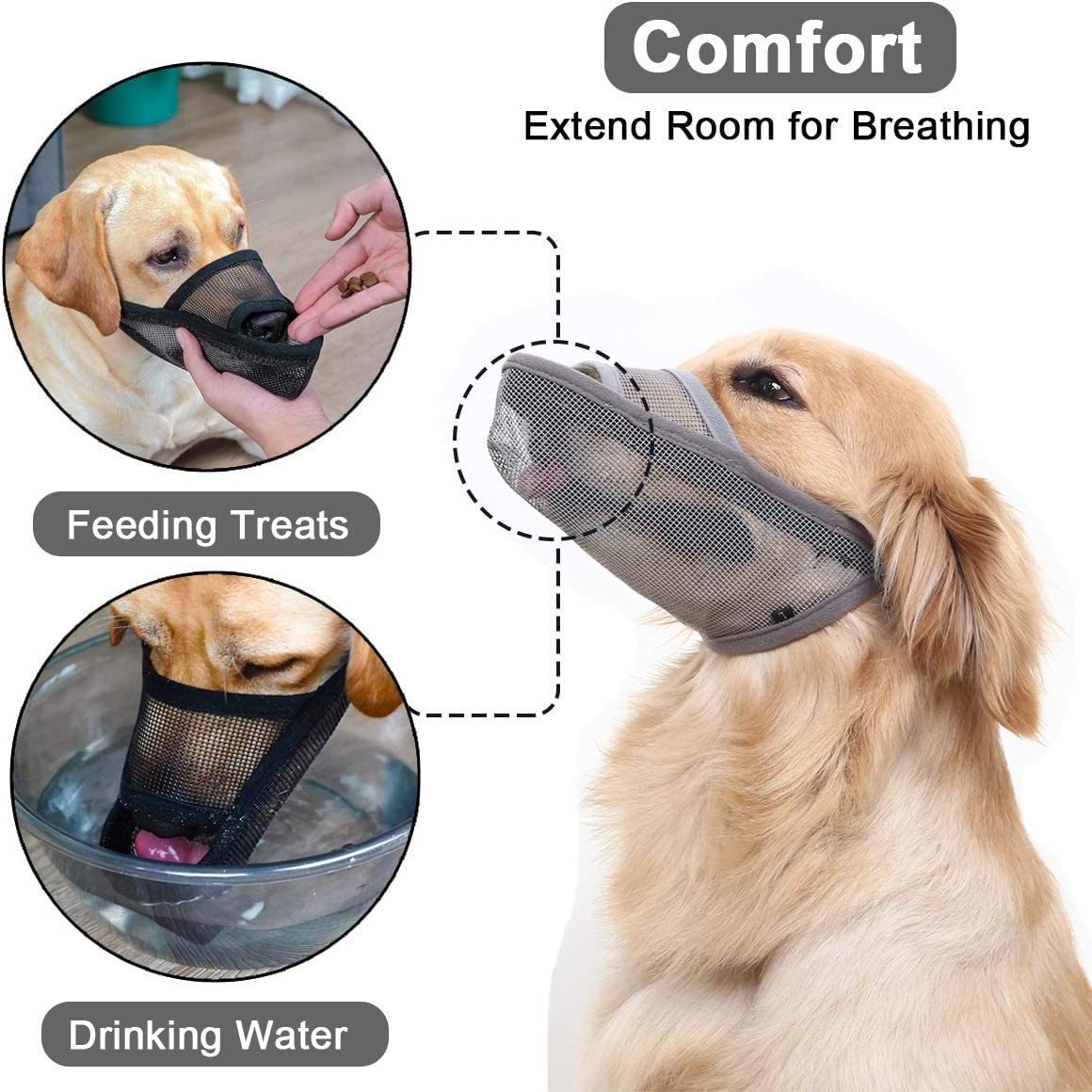 Breathable Mesh Dog Muzzle – Anti-Bite, Bark & Chew Control