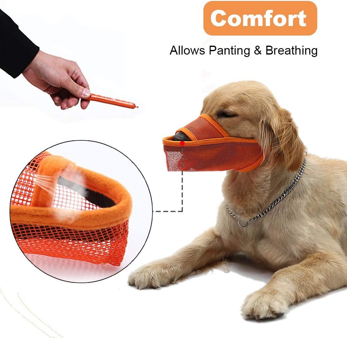 Breathable Mesh Dog Muzzle – Anti-Bite, Bark & Chew Control