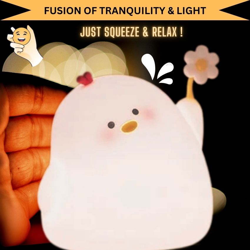 ChickGlow – Silicone Soft Touch Night Lamp with Three Safe Adjustable Brightness Levels